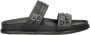 Vagabond leren slippers zwart - Thumbnail 1
