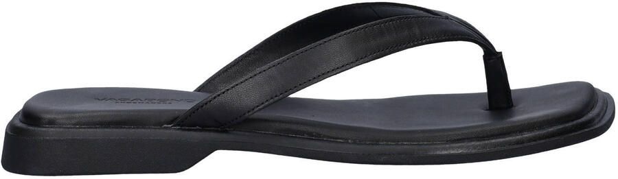 Vagabond Izzy leren teenslippers zwart