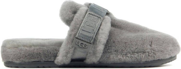 UGG Pantoffels Heren Sloffen Instappers Canvas Harde zool Open hiel 1118150  Grijs - Schoenen.nl