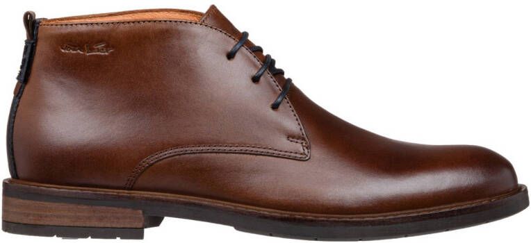 Van Lier Boston leren veterschoenen bruin cognac