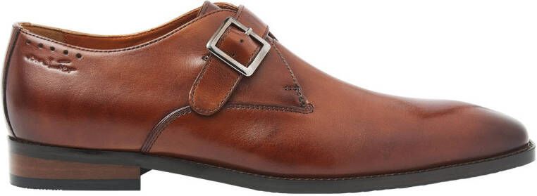 Van Lier Bregenz leren gespschoenen cognac