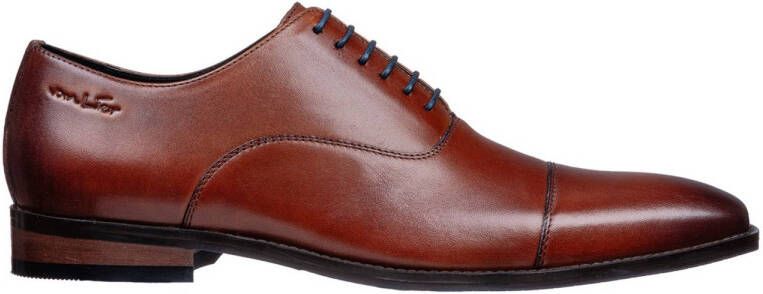 Van Lier Bregenz leren veterschoenen cognac