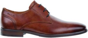 Van Lier Erasmo leren veterschoenen cognac