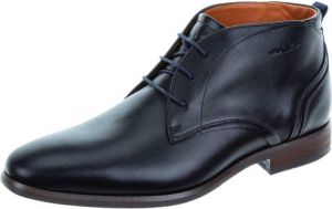 Van Lier Erasmo leren veterschoenen zwart