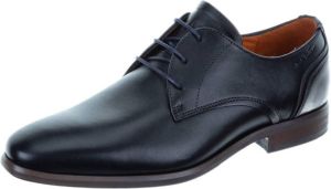 Van Lier Erasmo leren veterschoenen zwart