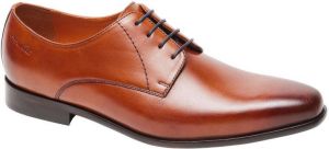 Van Lier leren veterschoenen cognac