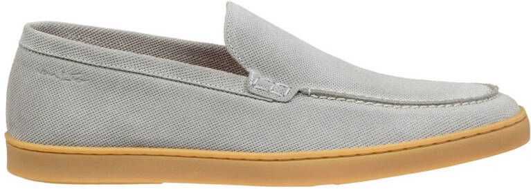 Van Lier Lugano suède loafers lichtgrijs