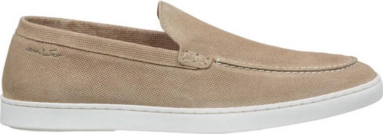 Van Lier Lugano suède loafers zand