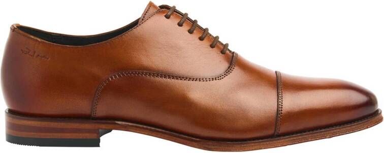 Van Lier Madison leren veterschoenen cognac