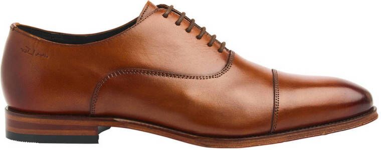 Van Lier Madison leren veterschoenen cognac