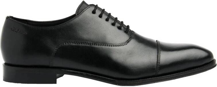 Van Lier Madison leren veterschoenen zwart