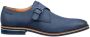 Van Lier nubuck gespschoenen blauw - Thumbnail 1