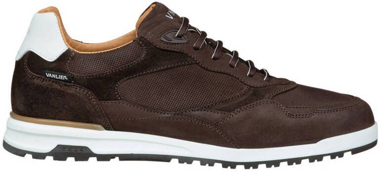 Van Lier nubuck sneakers donkerbruin
