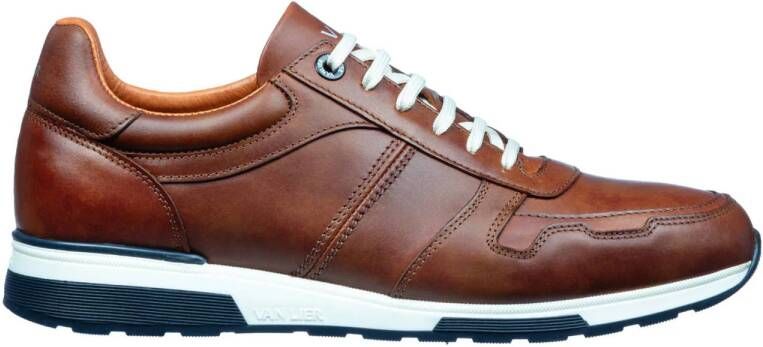 Van Lier Positano leren sneakers cognac