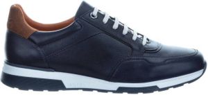 Van Lier Positano leren sneakers donkerblauw