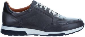 Van Lier Positano leren sneakers grijsblauw
