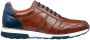 Van Lier Positano leren sneakers licht cognac - Thumbnail 1