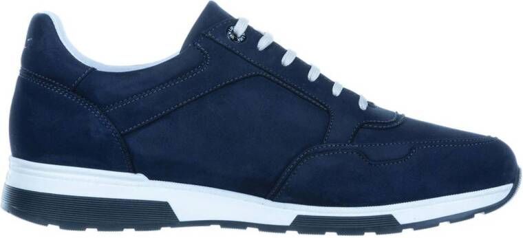 Van Lier Positano nubuck sneakers navy blauw