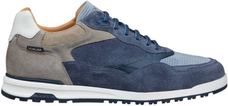 Van Lier Ravello suède sneakers blauw