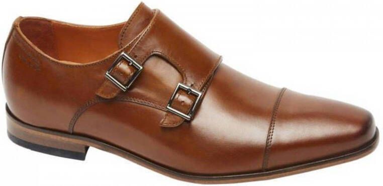 Van Lier Rhodes leren veterschoenen cognac