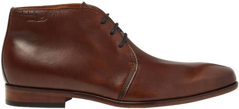 Van Lier Rhodes leren veterschoenen cognac