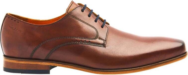 Van Lier Rhodes leren veterschoenen cognac
