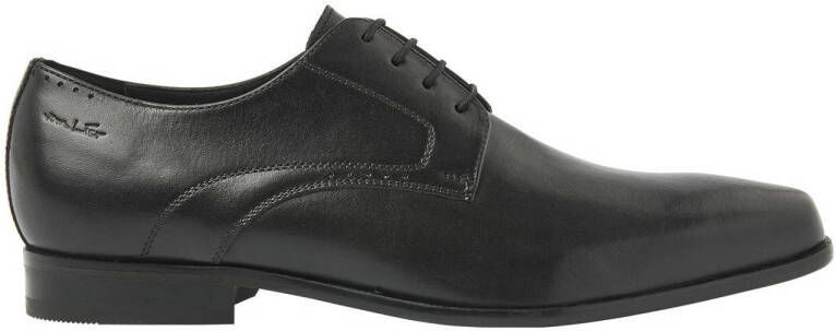Van Lier Rhodes leren veterschoenen zwart
