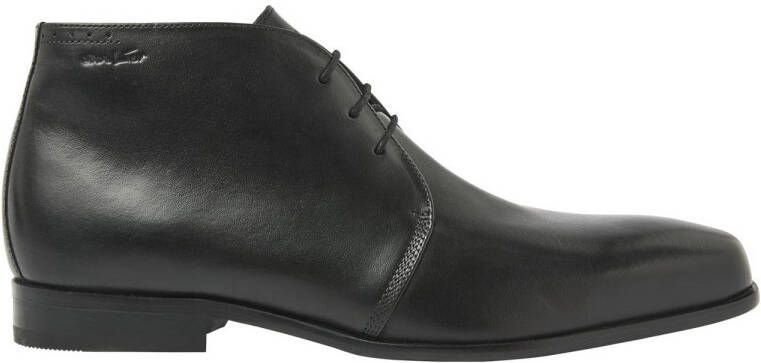 Van Lier Rhodes leren veterschoenen zwart