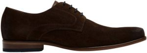 Van Lier Rhodes suède veterschoenen bruin