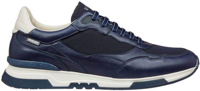 Van Lier Romeo leren sneakers donkerblauw