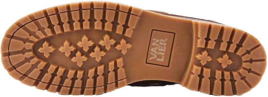 Van Lier leren bootschoenen met profielzool cognac - Foto 3