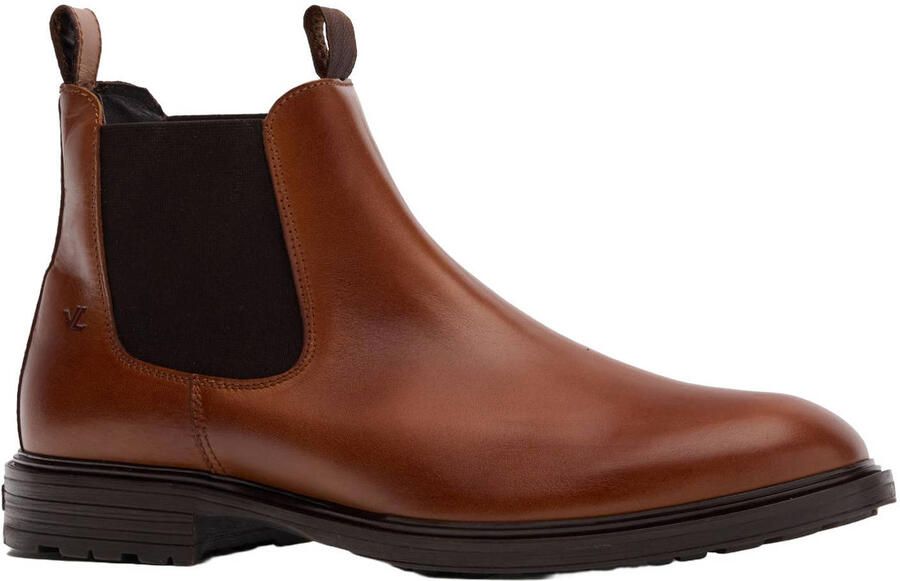 Van Lier Heren Cognac leren chelsea boots