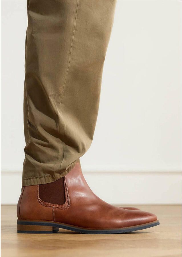 Van Lier Heren Cognac Amalfi leren chelsea boots - Foto 2