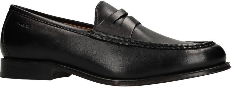 Van lier Zwarte Cambridge leren loafers - Foto 3