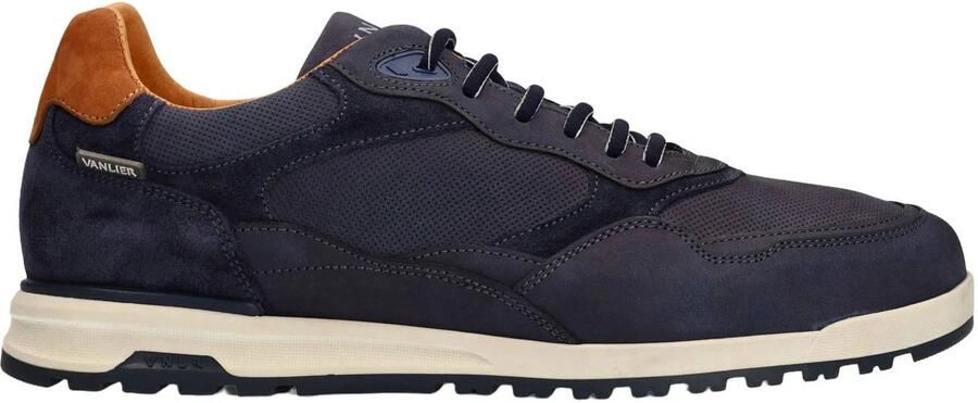 Van Lier Heren Donkerblauwe nubuck sneakers