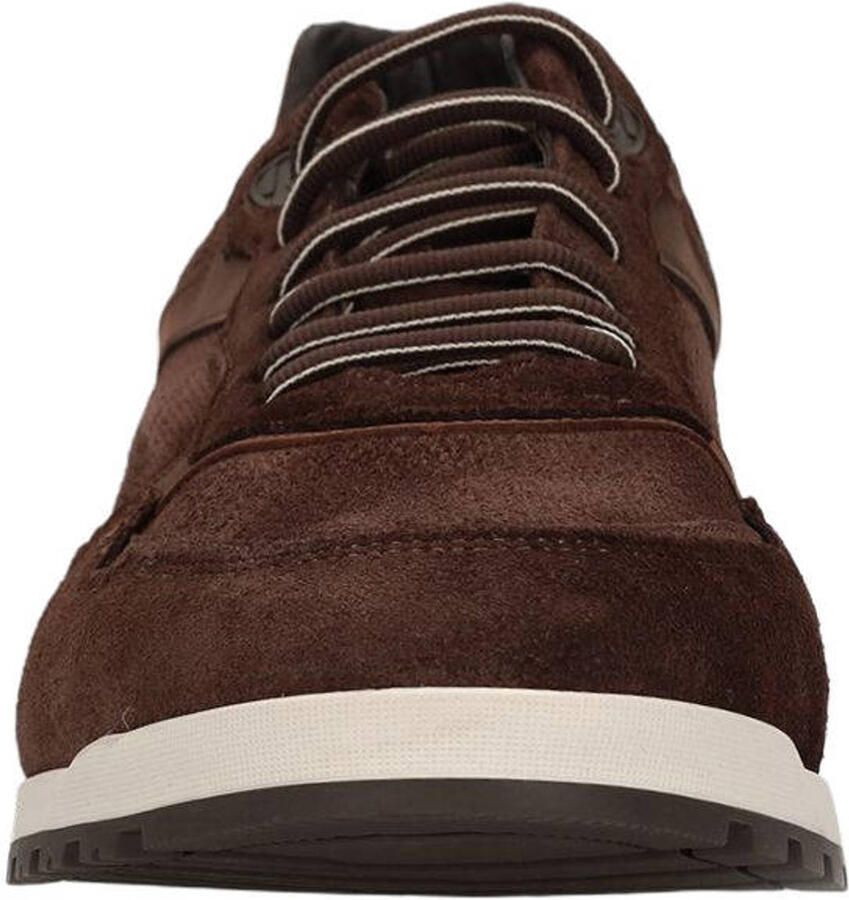 Van Lier Heren Donkerbruine suède sneakers - Foto 3