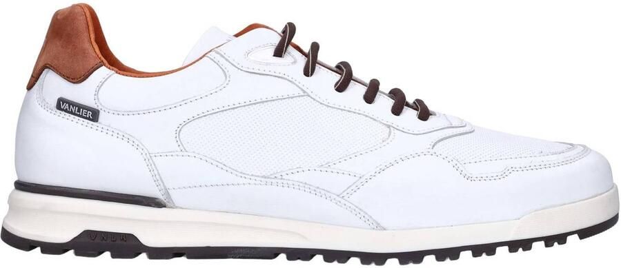 Van Lier Heren Witte Ravello leren sneakers