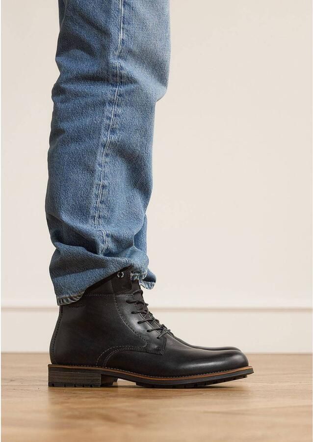 Van Lier Heren Zwarte Fritz leren veterboots - Foto 3