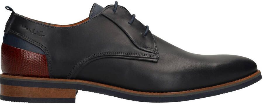 Van Lier Heren Blauwe leren veterschoenen