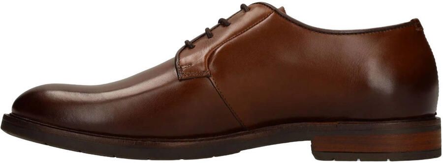 Van Lier Heren Donkerbruine leren veterschoenen - Foto 2