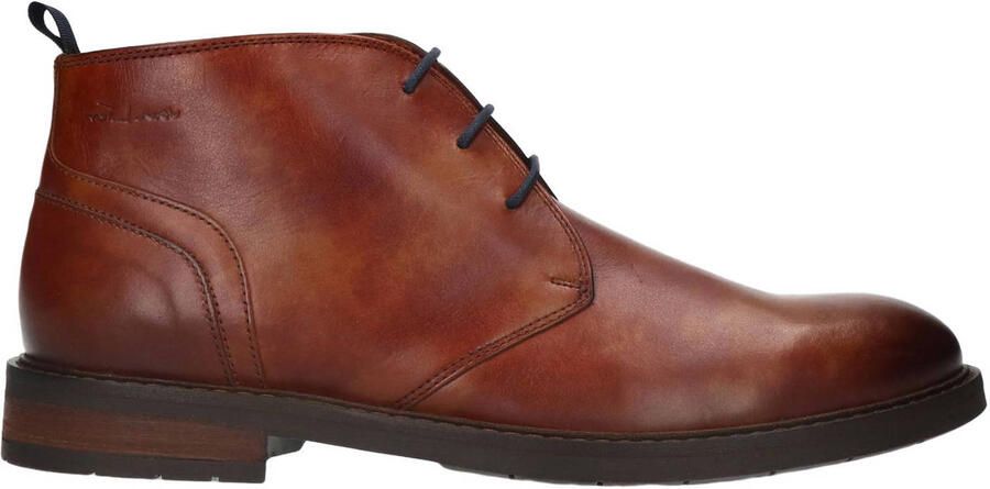 Van Lier Heren Cognac leren veterschoenen