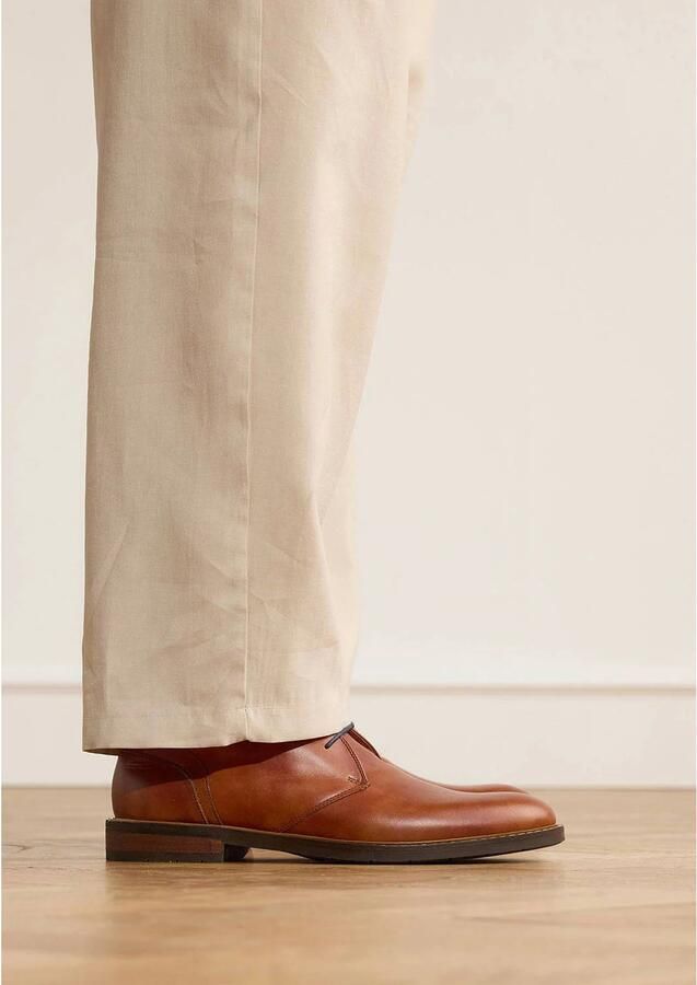 Van Lier Heren Cognac leren veterschoenen - Foto 2
