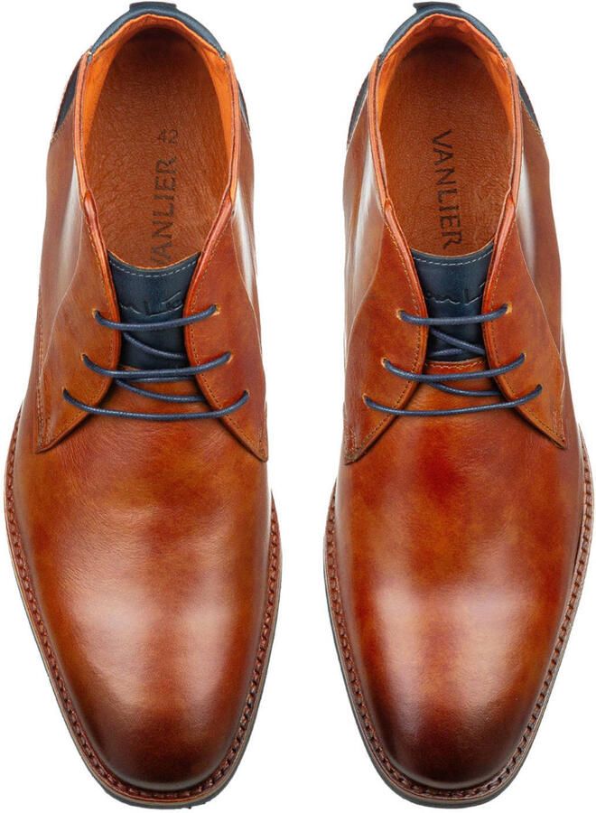 Van Lier Heren Cognac leren veterboots - Foto 2