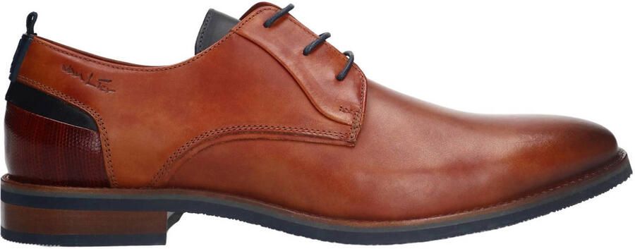 Van Lier Heren Cognac leren veterschoenen