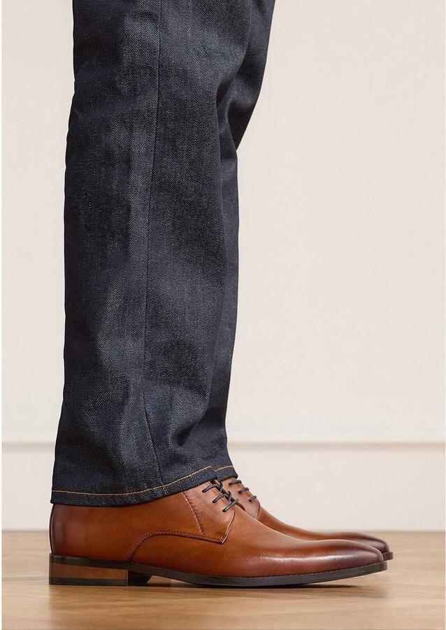 Van Lier Heren Cognac leren veterschoenen - Foto 3