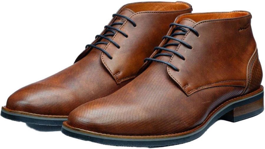 Van Lier leren veterschoenen cognac - Foto 3