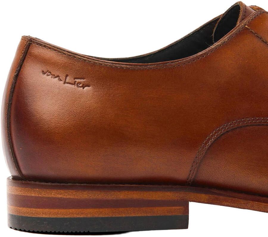 Van Lier leren veterschoenen cognac - Foto 2