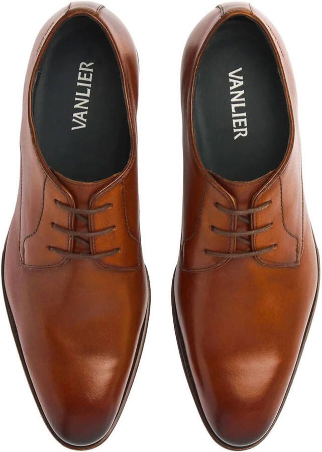 Van Lier leren veterschoenen cognac - Foto 3