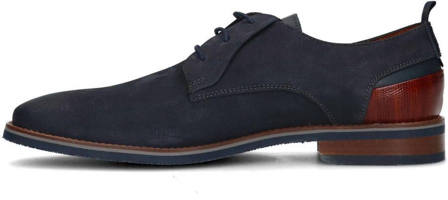 Van Lier Heren Blauwe Amalfi nubuck veterschoenen - Foto 2