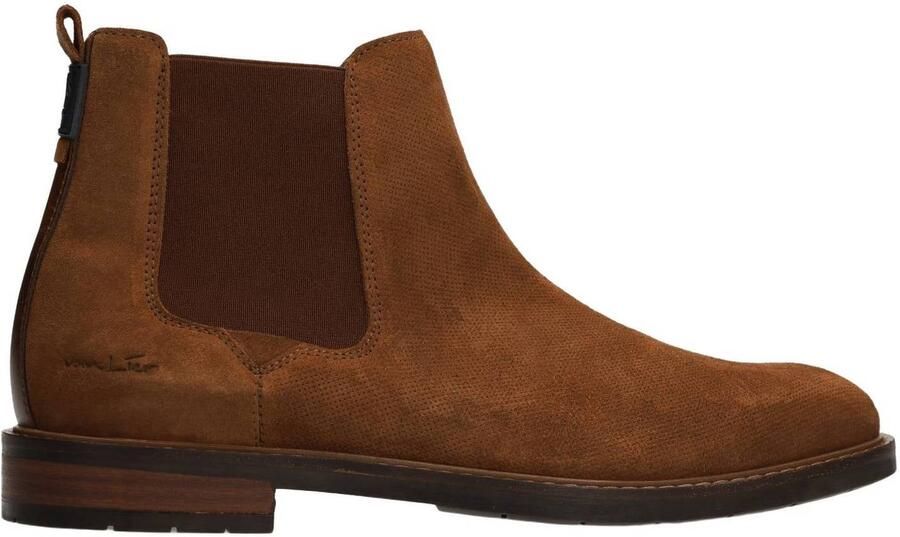 Van Lier Heren Cognac Boston suède chelsea boots